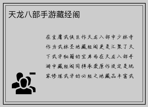 天龙八部手游藏经阁
